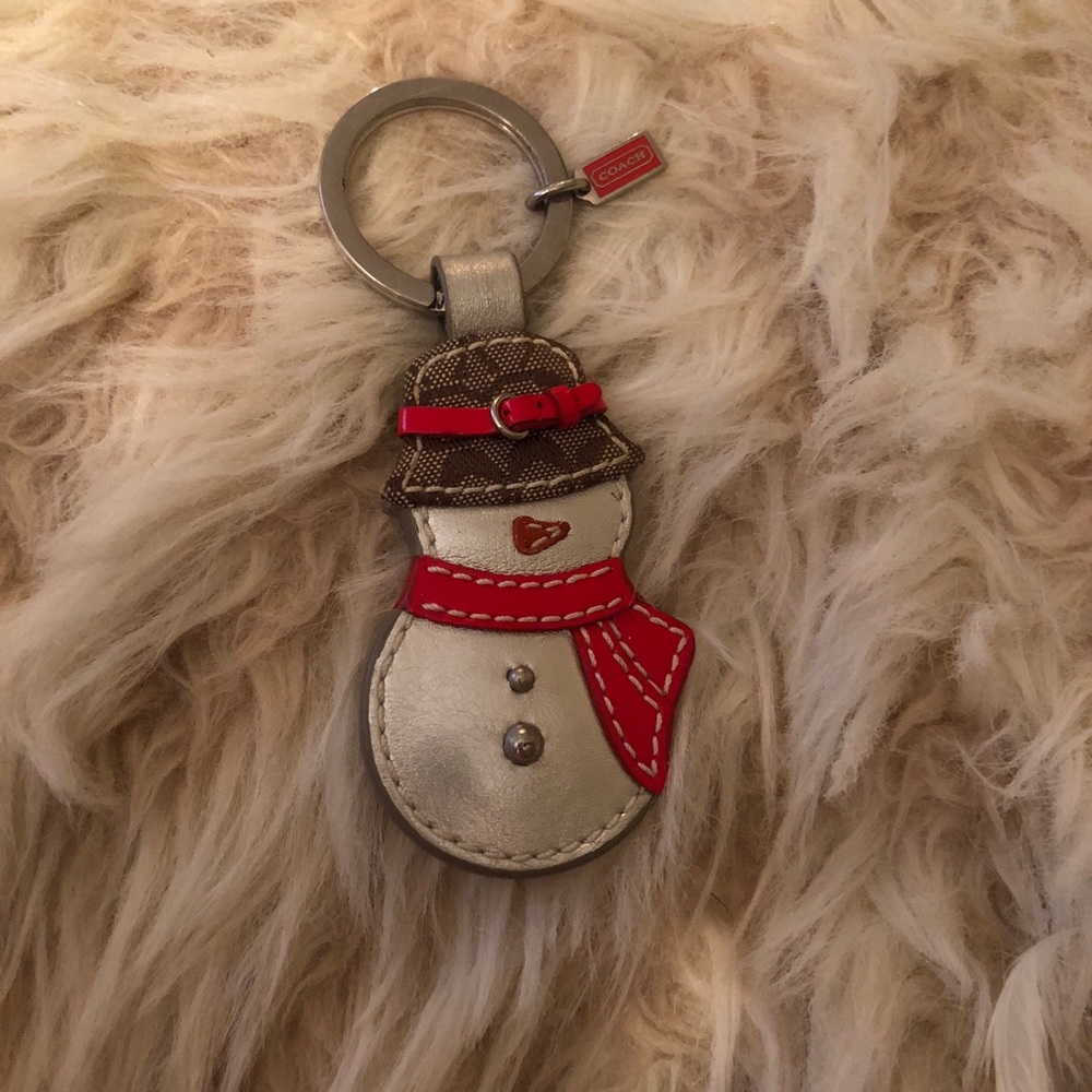 Coach Snowman Keychain